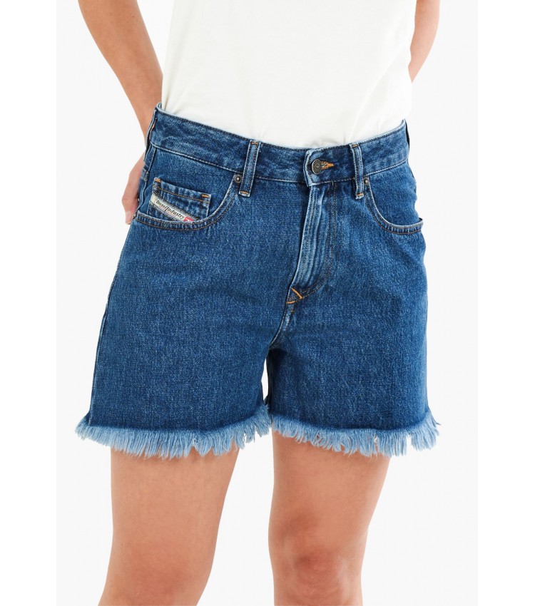 Women Skirts - Shorts Calzoncini DarkBlue Cotton Diesel