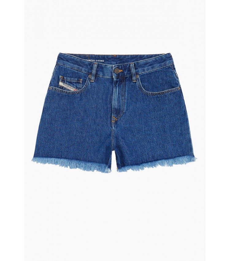 Women Skirts - Shorts Calzoncini DarkBlue Cotton Diesel