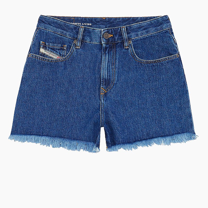 Women Skirts - Shorts Calzoncini DarkBlue Cotton Diesel