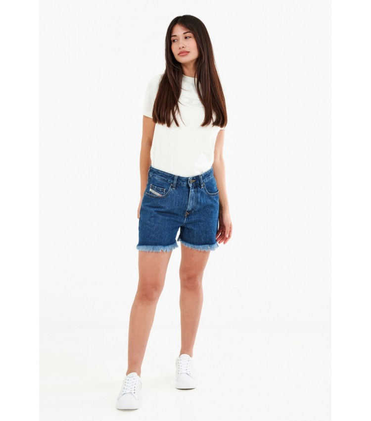 Women Skirts - Shorts Calzoncini DarkBlue Cotton Diesel