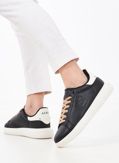 Γυναικεία Παπούτσια Casual Biomilan Μαύρο ECOleather ACBC