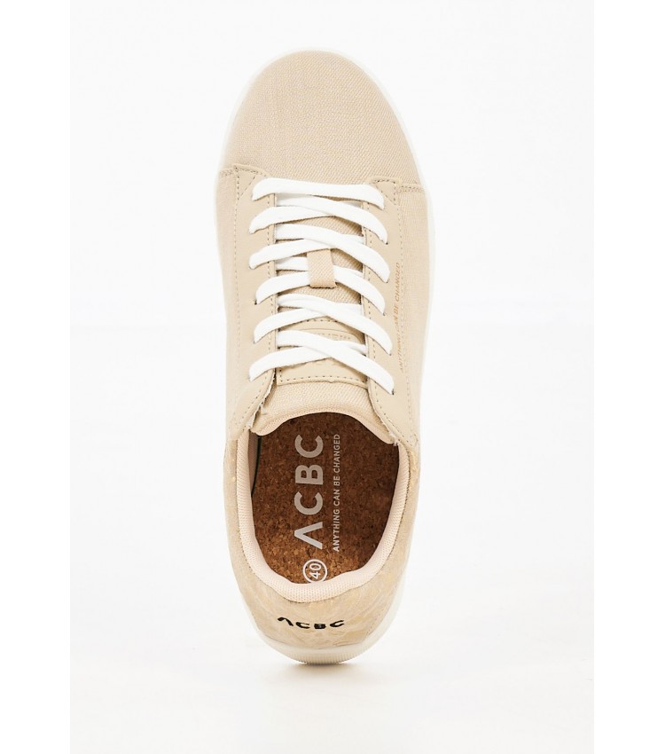 Women Casual Shoes Marina Beige Fabric ACBC