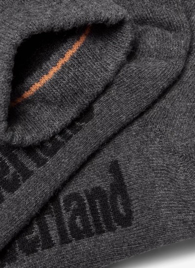 Ανδρικές Κάλτσες A1X7E.3pack Σκούρο Γκρι Βαμβάκι Timberland