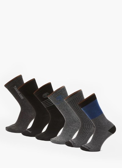 Ανδρικές Κάλτσες A2P8B.6Pack Μαύρο Πολυεστέρα Timberland