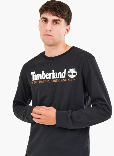 Ανδρικές Μπλούζες A2CQY Άσπρο Βαμβάκι Timberland