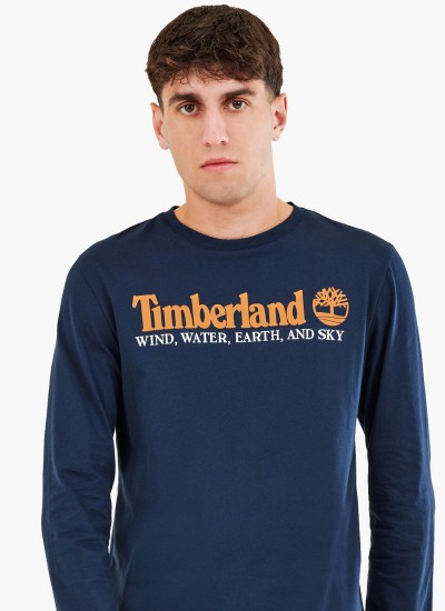 Ανδρικές Μπλούζες A2CQY Άσπρο Βαμβάκι Timberland