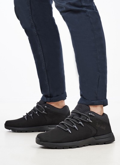 Ανδρικά Παπούτσια Casual A5VP8 Μαύρο Δέρμα Νούμπουκ Timberland