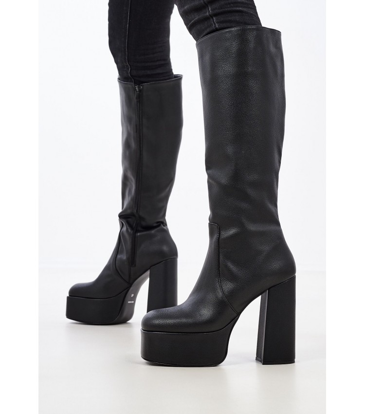 Women Boots 1100 Black Leather Mortoglou
