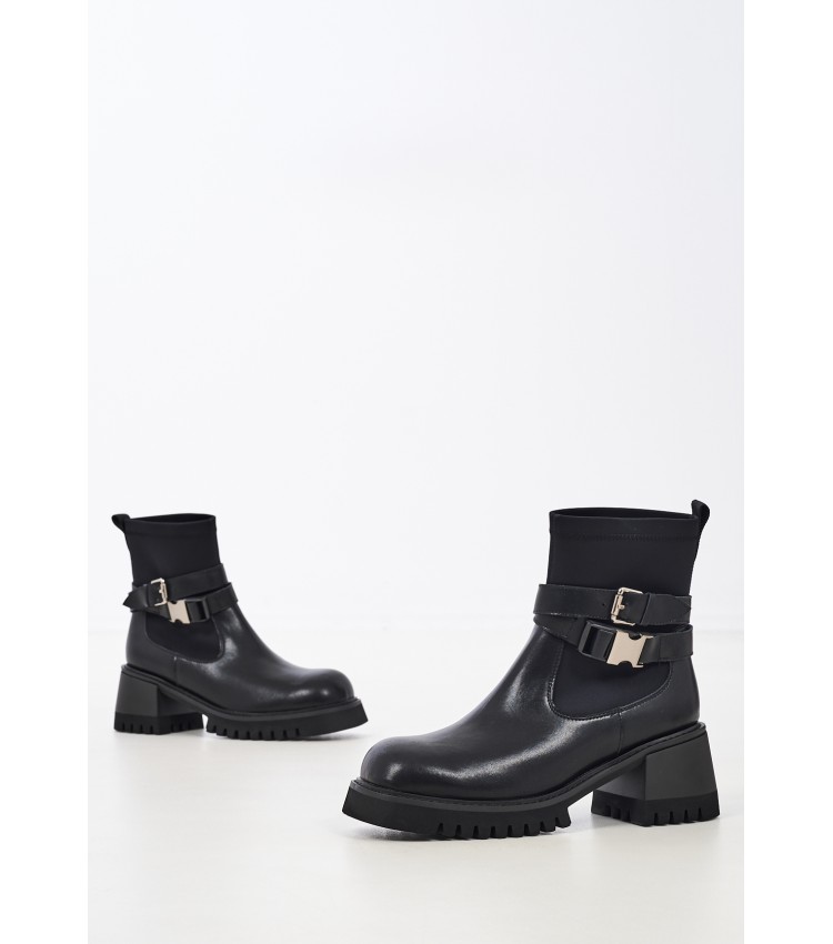 Women Boots 116001117 Black Leather Mortoglou