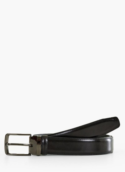 Men Belts 1704 Black Leather Mortoglou