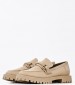 Women Moccasins 2576 Beige ECOleather Mortoglou