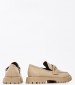 Women Moccasins 2576 Beige ECOleather Mortoglou