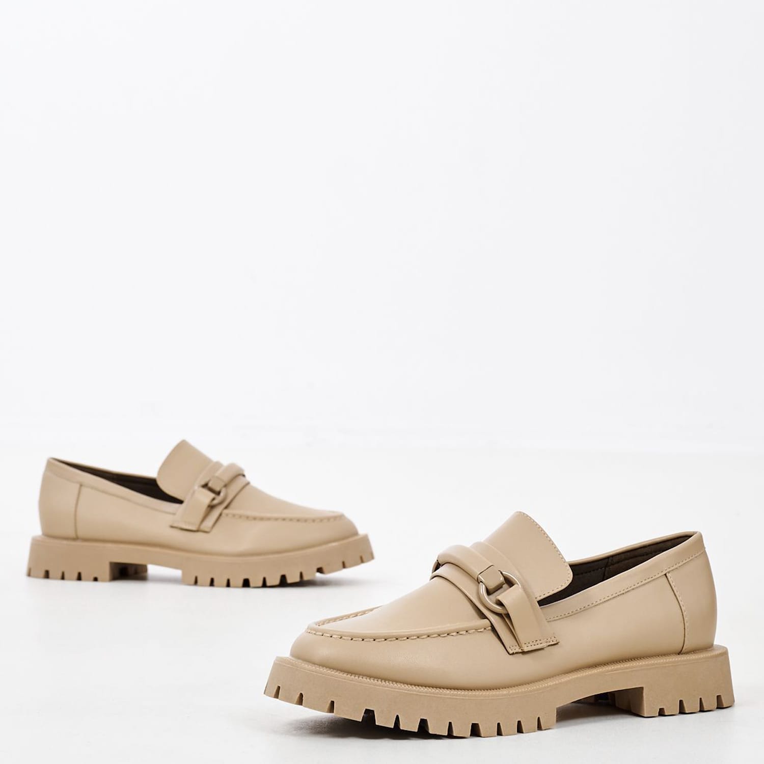 Γυναικεία Μοκασίνια 2576 Μπεζ ECOleather Mortoglou