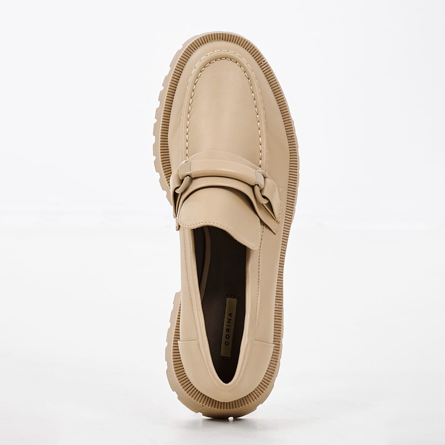Γυναικεία Μοκασίνια 2576 Μπεζ ECOleather Mortoglou