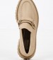 Women Moccasins 2576 Beige ECOleather Mortoglou