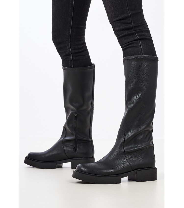 Women Boots 360 Black ECOleather Mortoglou