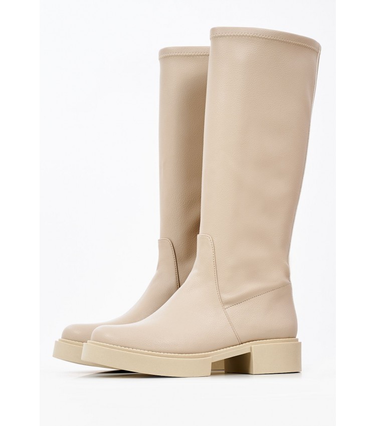 Women Boots 360 Beige ECOleather Mortoglou