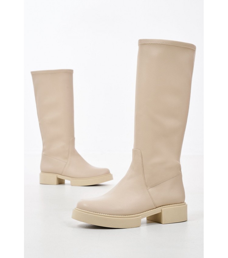 Women Boots 360 Beige ECOleather Mortoglou