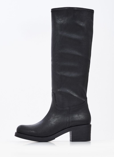 Women Boots 410 Black ECOleather Mortoglou