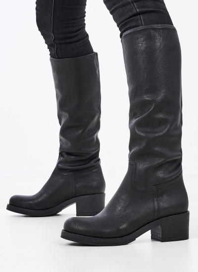 Women Boots 410 Black ECOleather Mortoglou