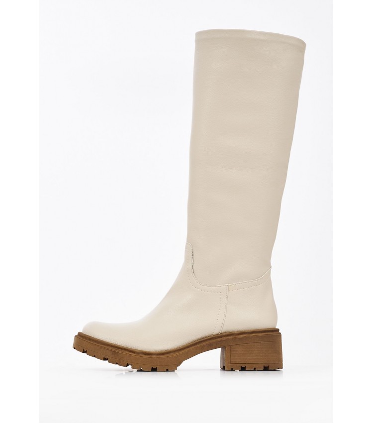 Women Boots 550 Beige ECOleather Mortoglou