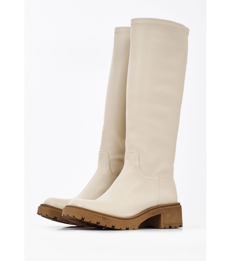 Women Boots 550 Beige ECOleather Mortoglou