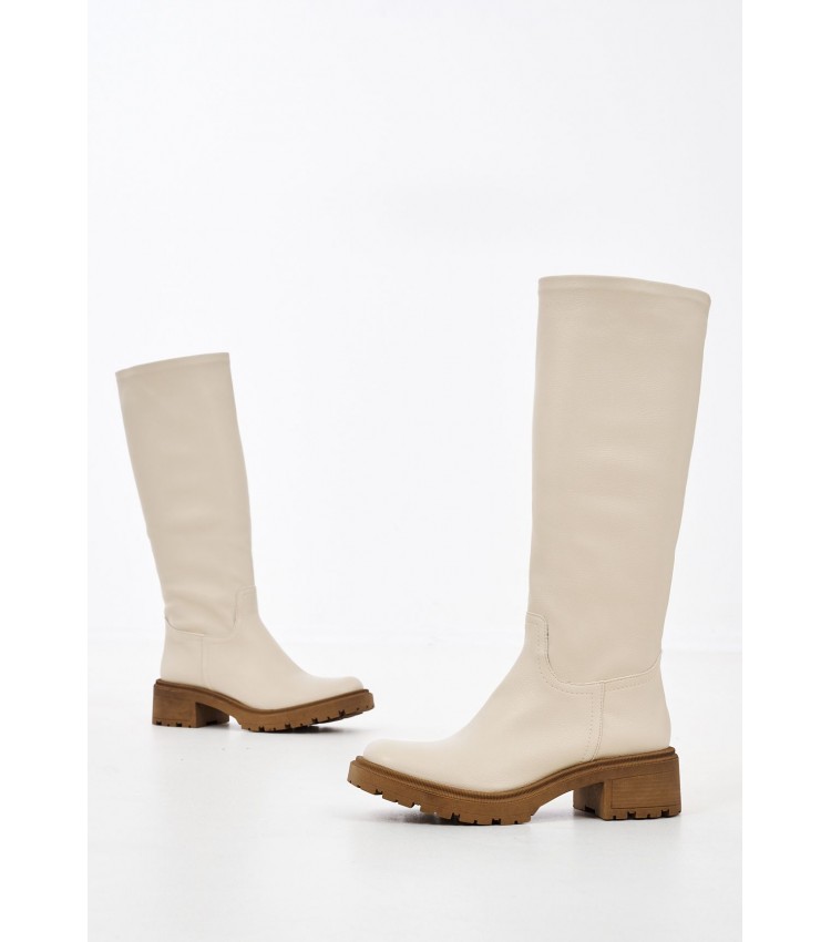 Women Boots 550 Beige ECOleather Mortoglou