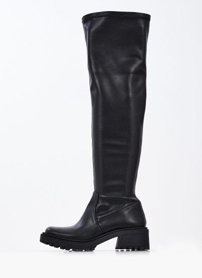 Women Boots Stone Black Leather Ash