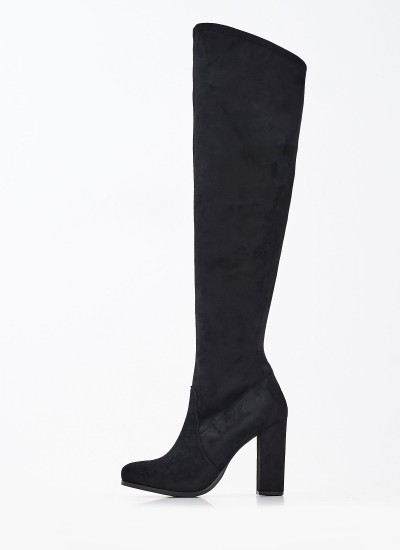Γυναικείες Μπότες 900 Μαύρο ECOsuede Mortoglou