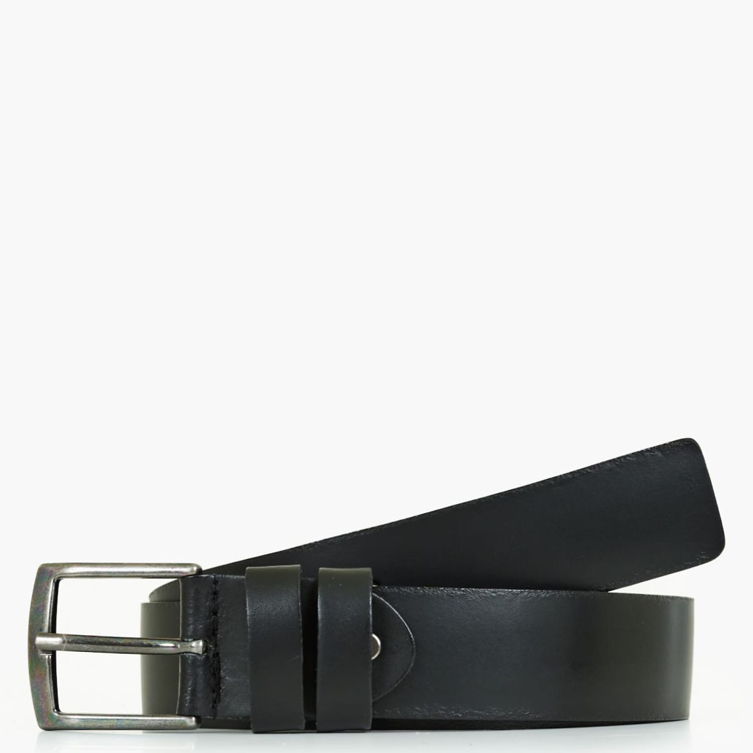 Men Belts F136 Black Leather Mortoglou