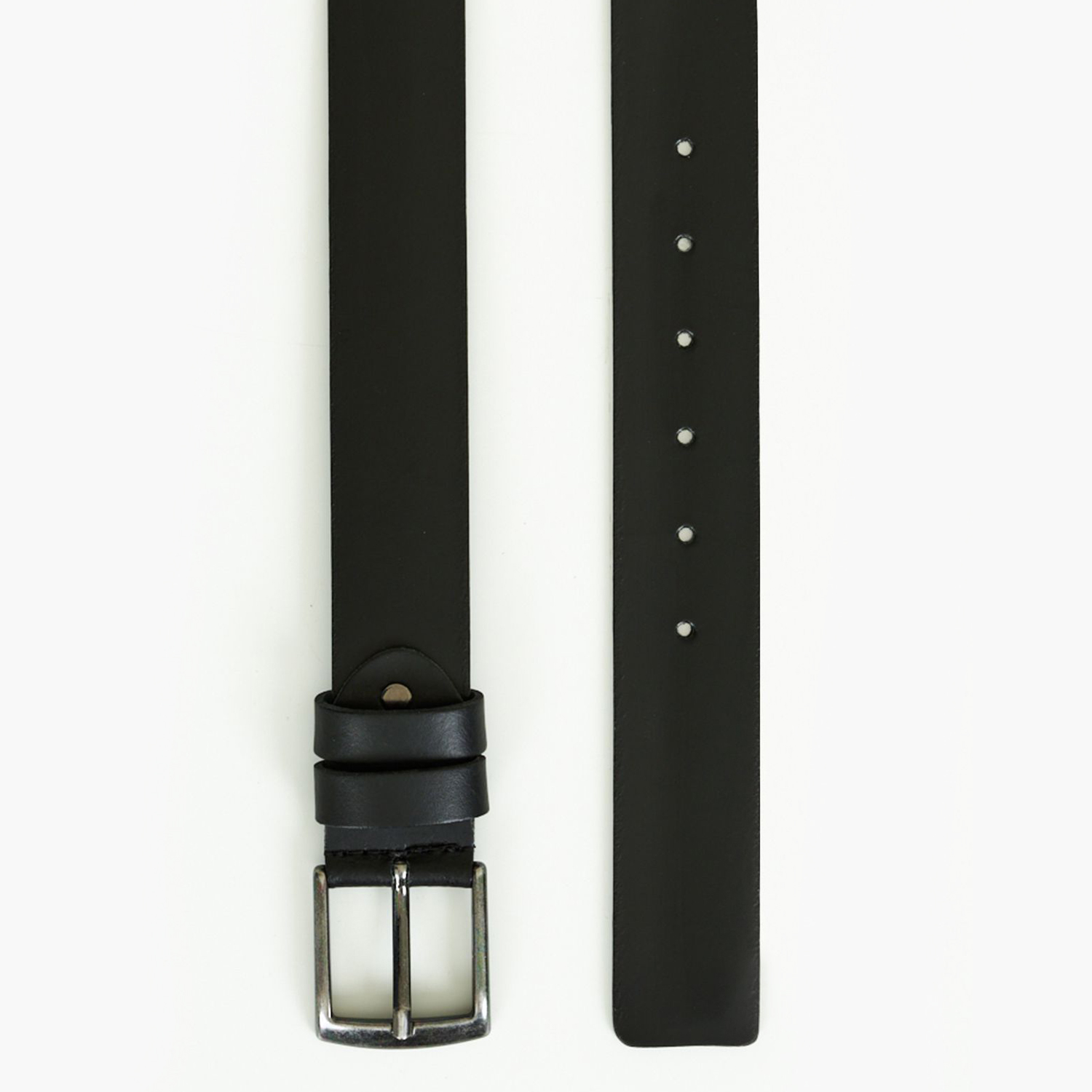 Men Belts F136 Black Leather Mortoglou