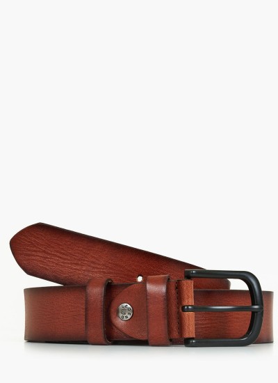 Men Belts 1704 Black Leather Mortoglou