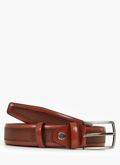 Ανδρικές Ζώνες Th.Mens.Belt Καφέ Δέρμα Tommy Hilfiger