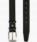 Men Belts L1740 Black Leather Mortoglou