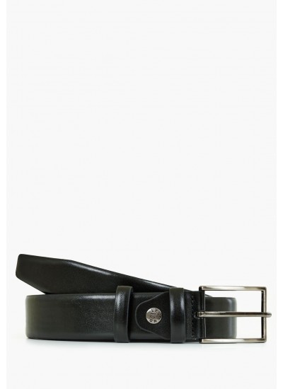 Men Belts L2030 Black Leather Mortoglou