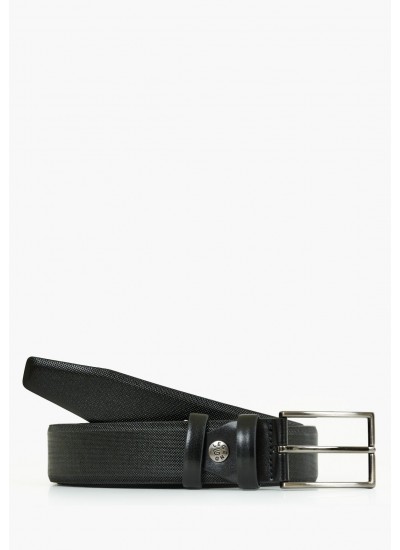 Men Belts L2030 Black Leather Mortoglou