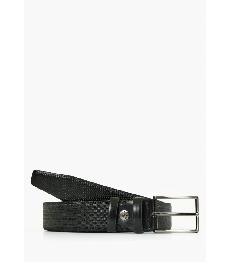 Men Belts L2030 Black Leather Mortoglou