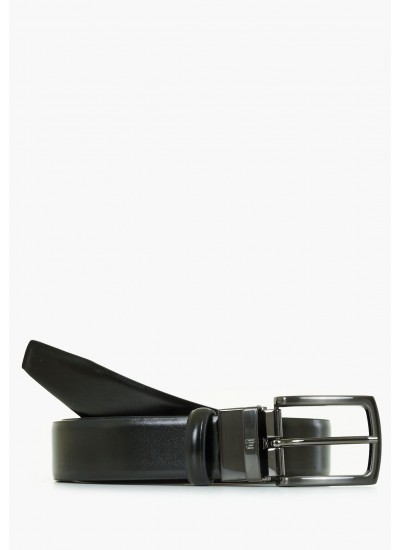 Men Belts LGD2110 Black Leather Mortoglou