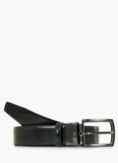 Men Belts F120 Black Leather Mortoglou