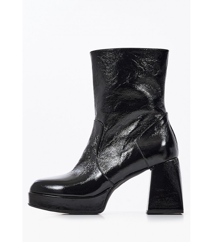 Women Boots S604 Black Patent Leather Mortoglou