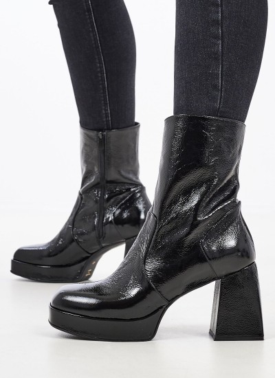 Women Sandals 1039 Black Leather Mortoglou