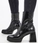 Women Boots S604 Black Patent Leather Mortoglou