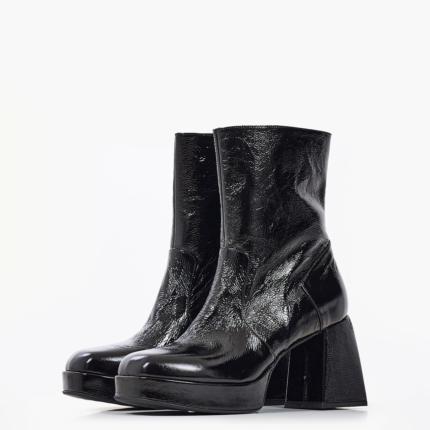 Women Boots S604 Black Patent Leather Mortoglou Women Boots S604 Black Patent Leather Mortoglou