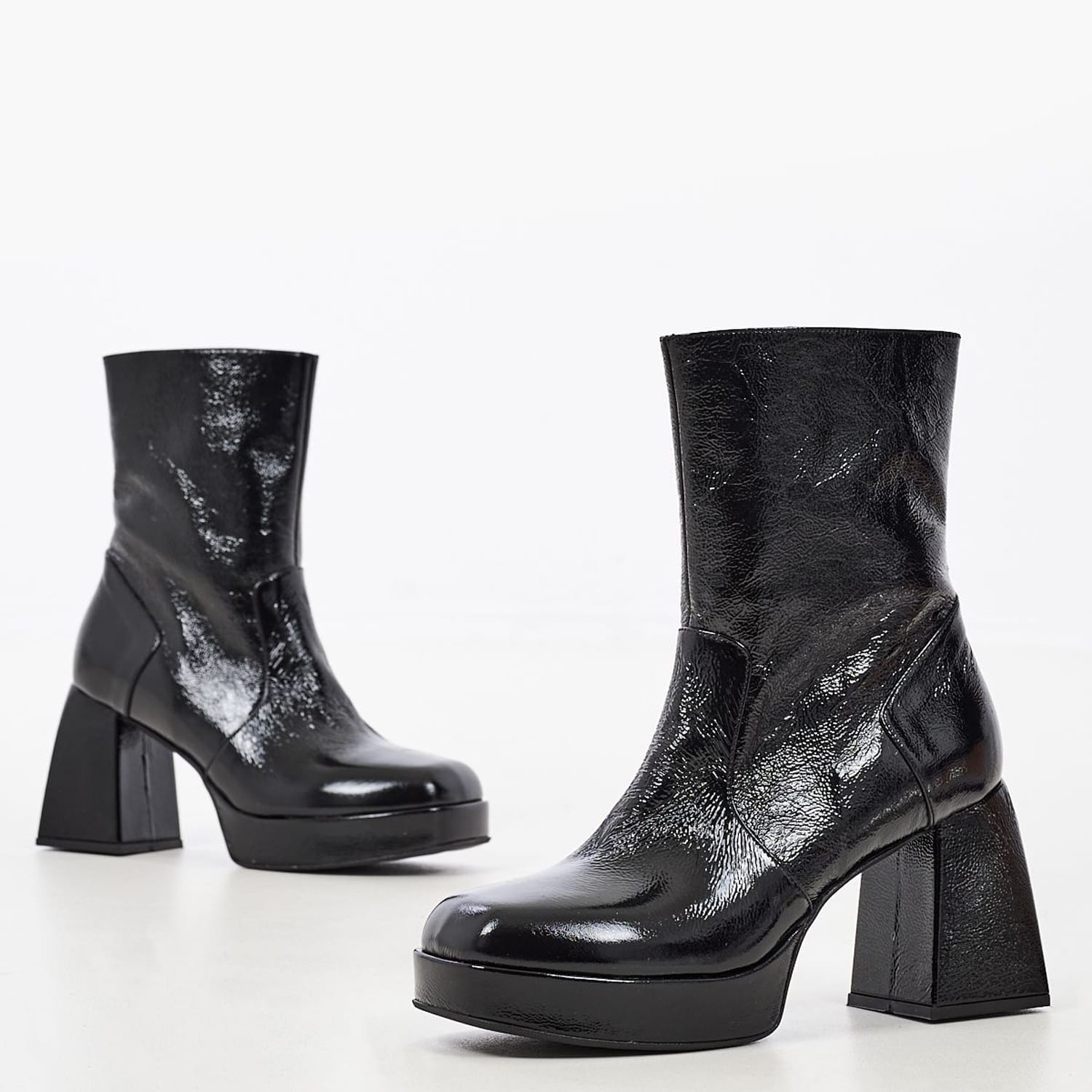 Women Boots S604 Black Patent Leather Mortoglou Women Boots S604 Black Patent Leather Mortoglou