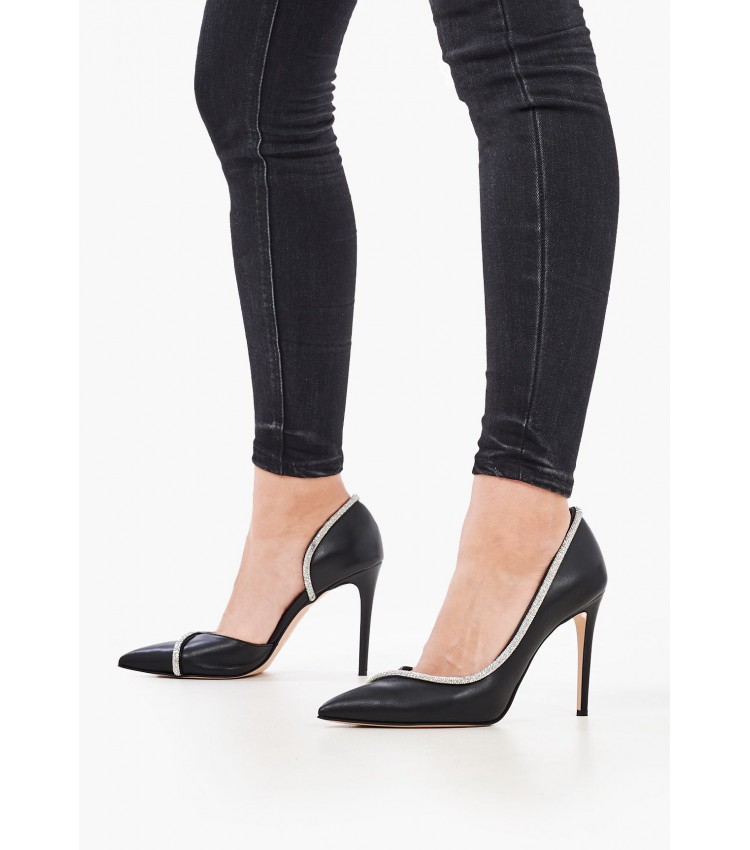 Women Pumps & Peeptoes High S932 Black Leather Mortoglou