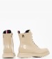 Kids Boots Bootie.Lace Beige ECOleather Tommy Hilfiger