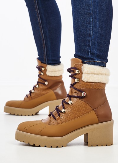 Γυναικεία Παπούτσια Casual Highcut.Basket Multi Δέρμα Tommy Hilfiger