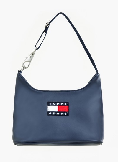 Women Bags Heritage.Shoulder Blue ECOleather Tommy Hilfiger