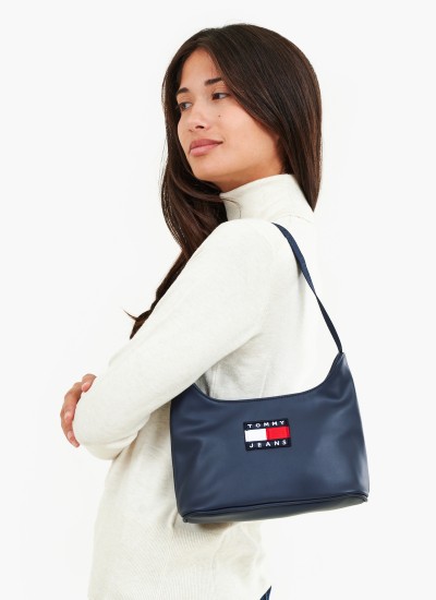 Γυναικείες Τσάντες Heritage.Shoulder Μπλε ECOleather Tommy Hilfiger