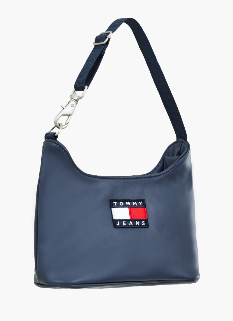 Women Bags from the Tommy Hilfiger brand Heritage.Shoulder Blue ECOleather mortoglou.gr eshop